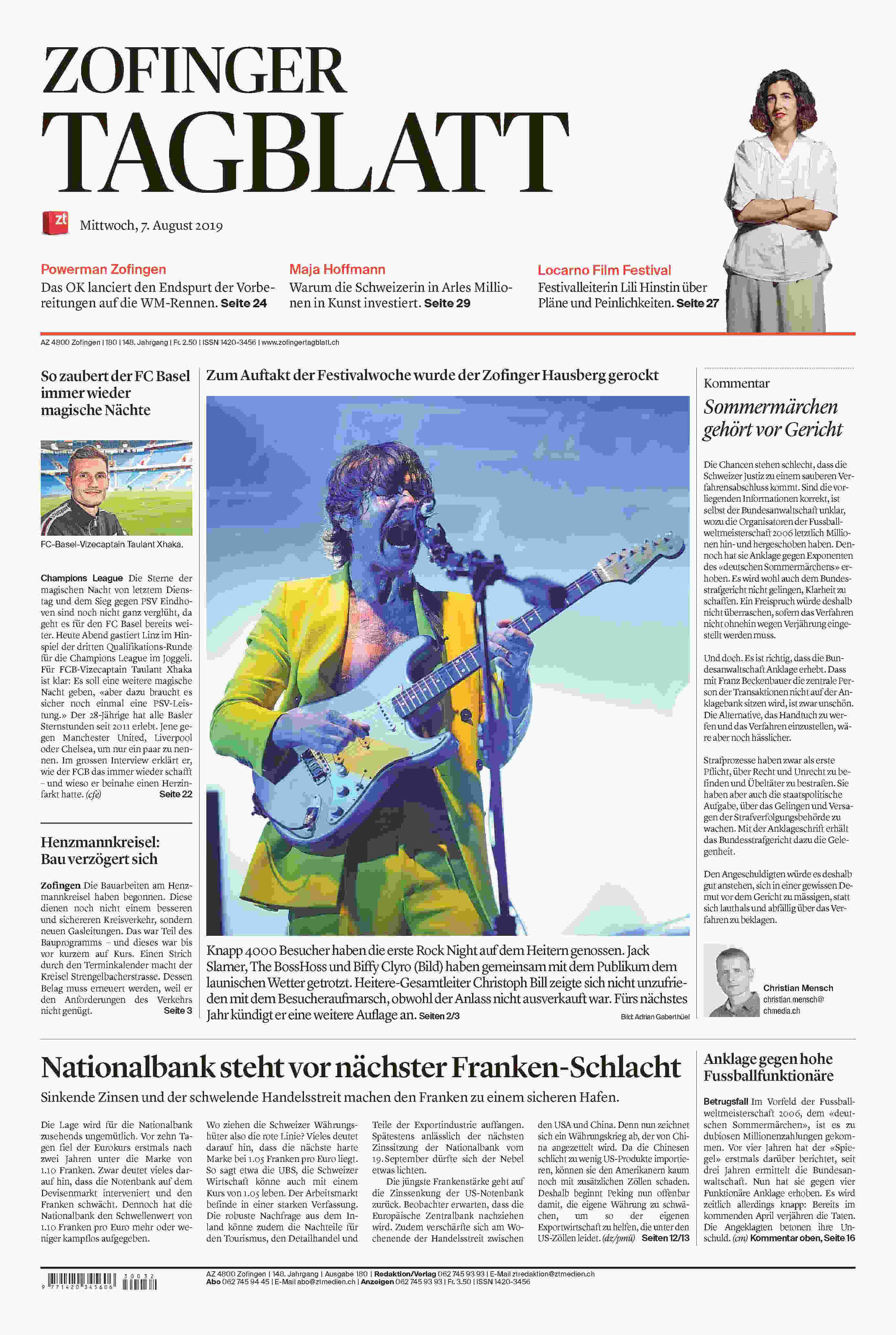 Digital: Zofinger Tagblatt Digital: Zofinger Tagblatt